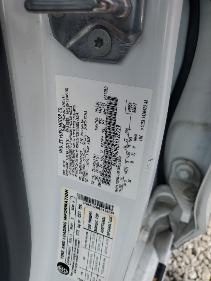 2020 Ford Fusion Titanium VIN: 3FA6P0D90LR128229 Lot: 82124805