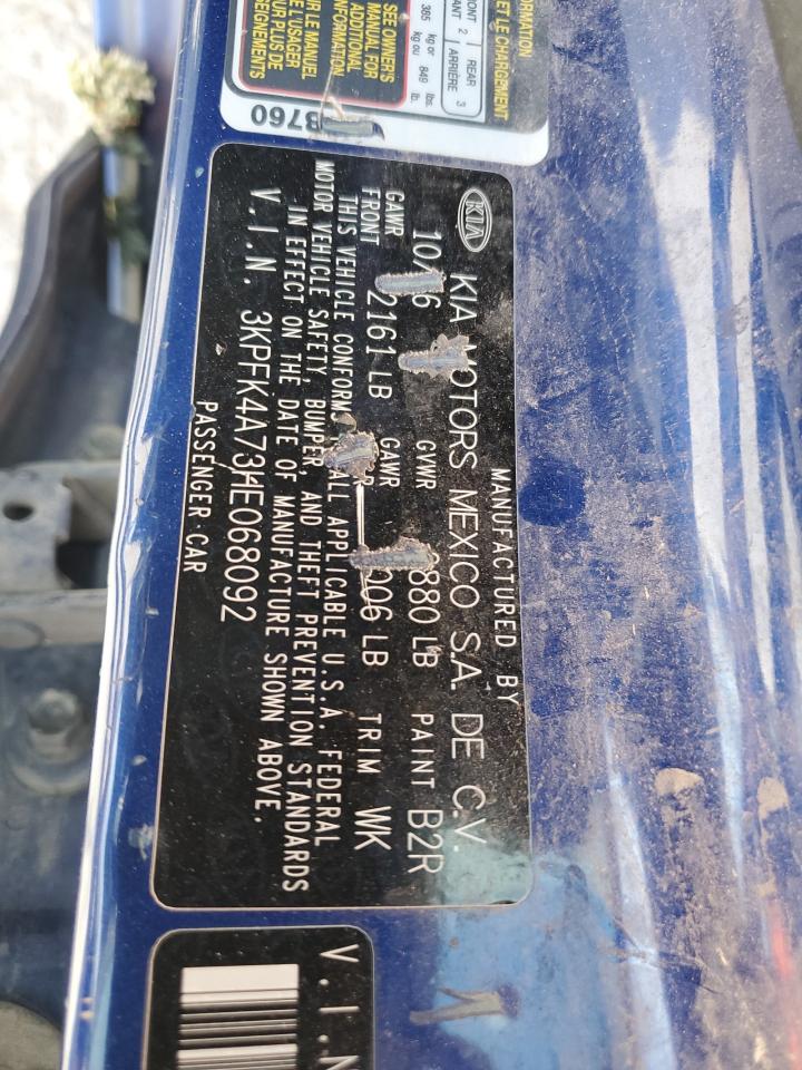 2017 Kia Forte Lx VIN: 3KPFK4A73HE068092 Lot: 81789515