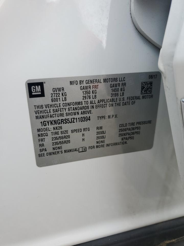 2018 Cadillac Xt5 Platinum VIN: 1GYKNGRS5JZ110394 Lot: 80225275