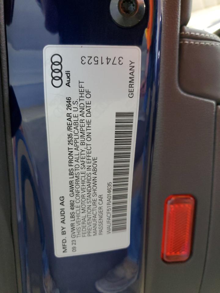 2024 Audi A5 Premium Plus 45 VIN: WAUFACF51RA014635 Lot: 80377255