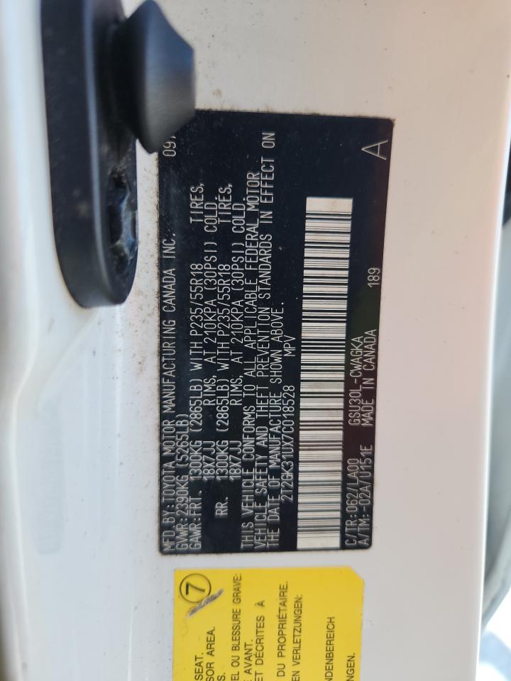 2007 Lexus Rx 350 VIN: 2T2GK31UX7C018528 Lot: 81637685