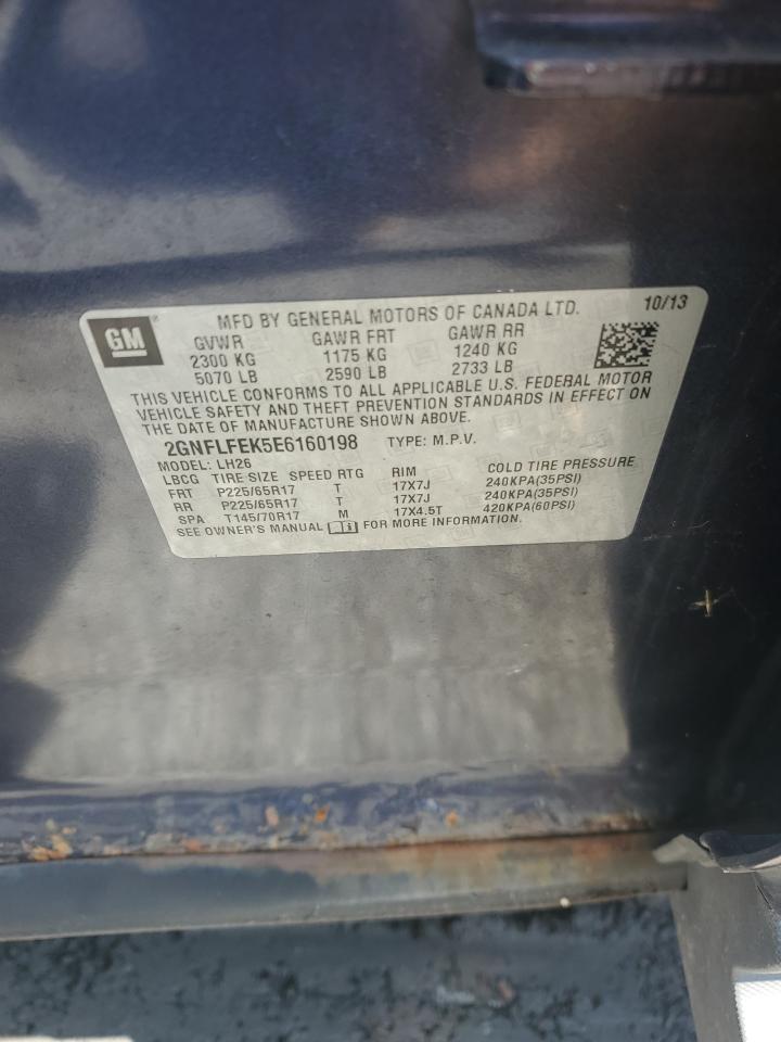 2014 Chevrolet Equinox Lt VIN: 2GNFLFEK5E6160198 Lot: 84258085