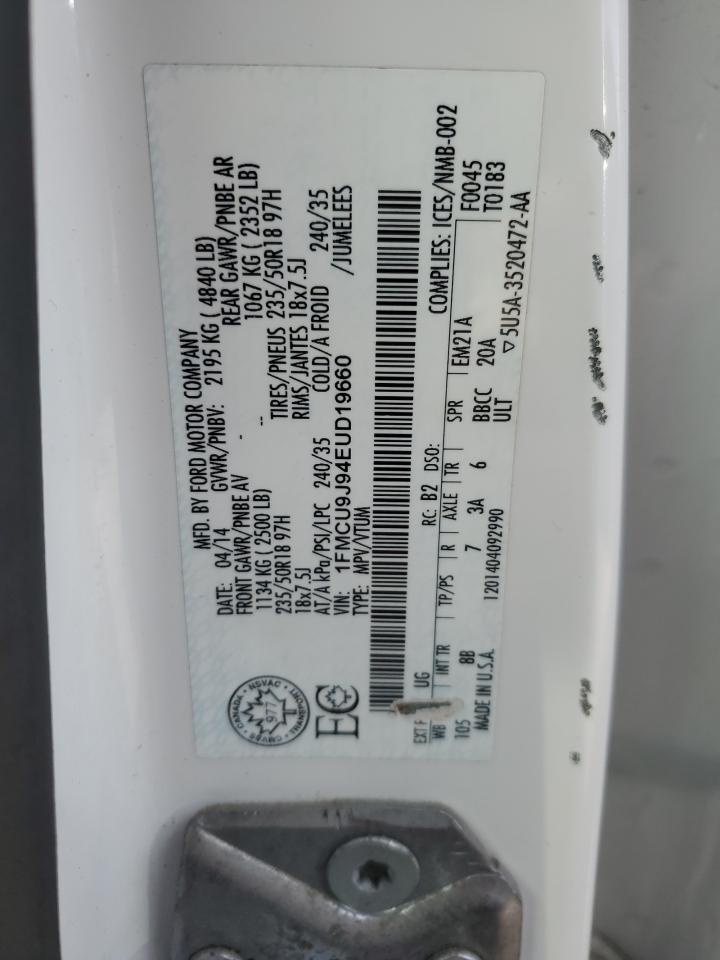 2014 Ford Escape Titanium VIN: 1FMCU9J94EUD19660 Lot: 68684945
