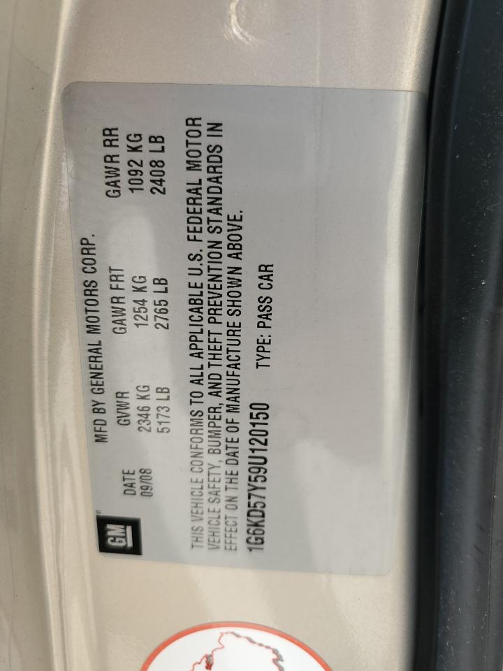 2009 Cadillac Dts VIN: 1G6KD57Y59U120150 Lot: 80029725