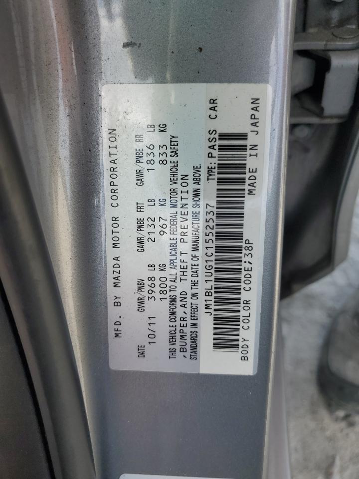 2012 Mazda 3 I VIN: JM1BL1UG1C1552537 Lot: 70759885