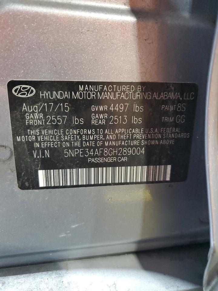 2016 Hyundai Sonata Sport VIN: 5NPE34AF8GH289004 Lot: 81624315