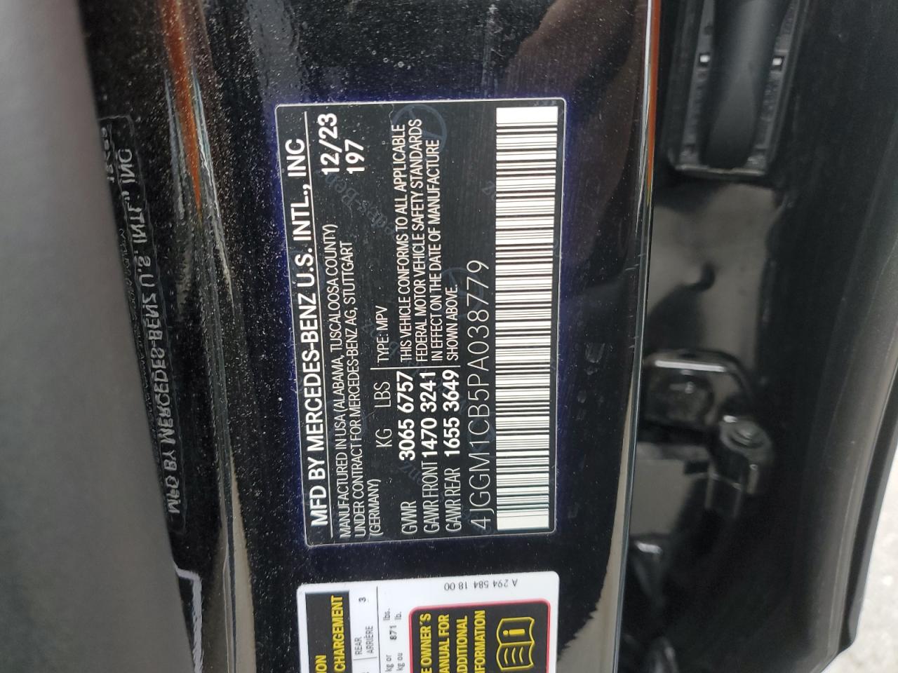 2023 Mercedes-Benz Eqe Suv 350 4Matic VIN: 4JGGM1CB5PA038779 Lot: 81415675