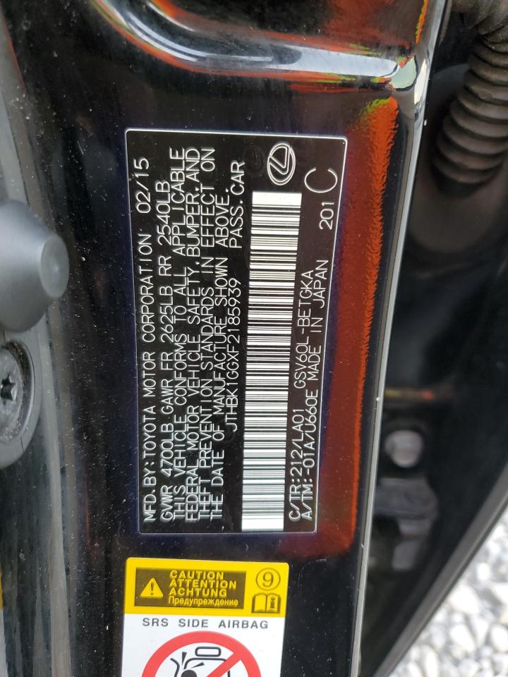 2015 Lexus Es 350 VIN: JTHBK1GGXF2185939 Lot: 80267295