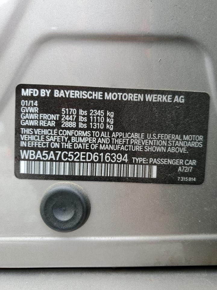 2014 BMW 528 Xi VIN: WBA5A7C52ED616394 Lot: 81552155