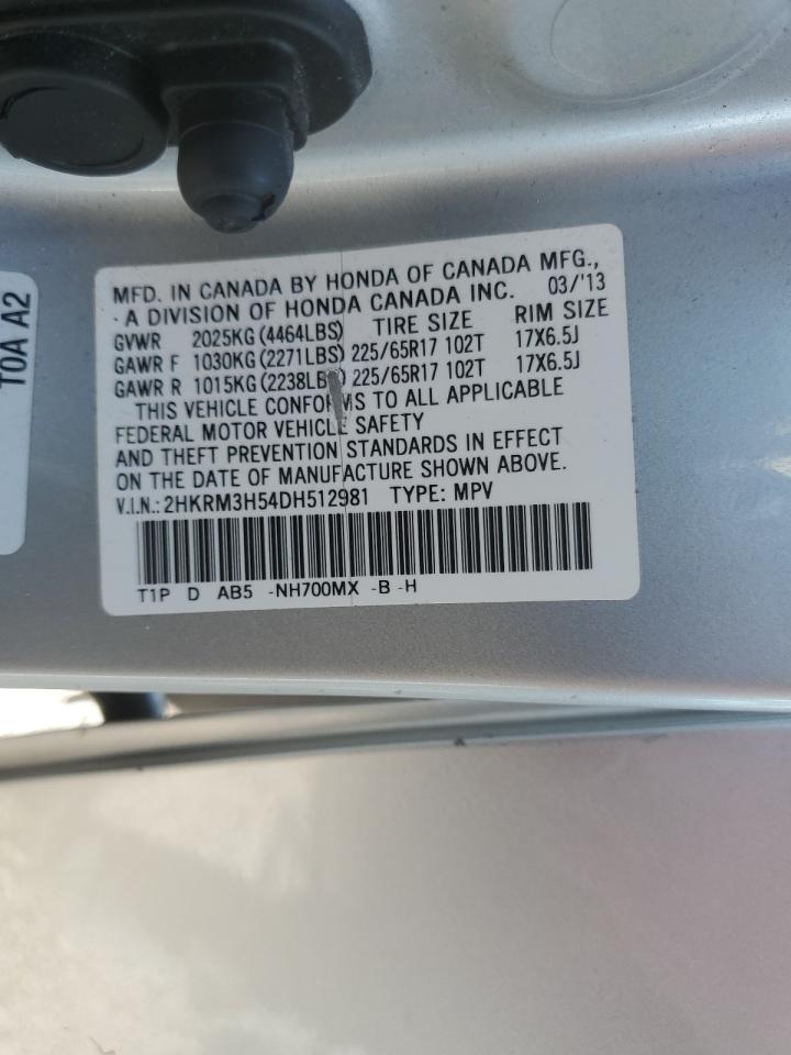 2013 Honda Cr-V Ex VIN: 2HKRM3H54DH512981 Lot: 80316925