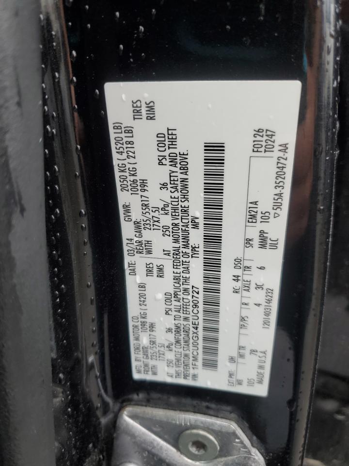 2014 Ford Escape Se VIN: 1FMCU0GX4EUC90727 Lot: 81599445