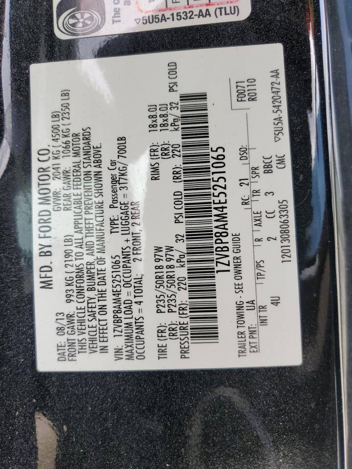 2014 Ford Mustang VIN: 1ZVBP8AM4E5251065 Lot: 82060415