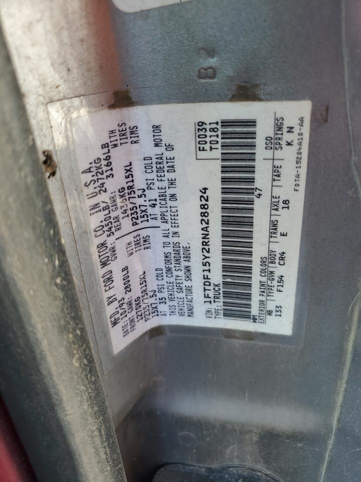 1994 Ford F150 VIN: 1FTDF15Y2RNA28824 Lot: 80700355