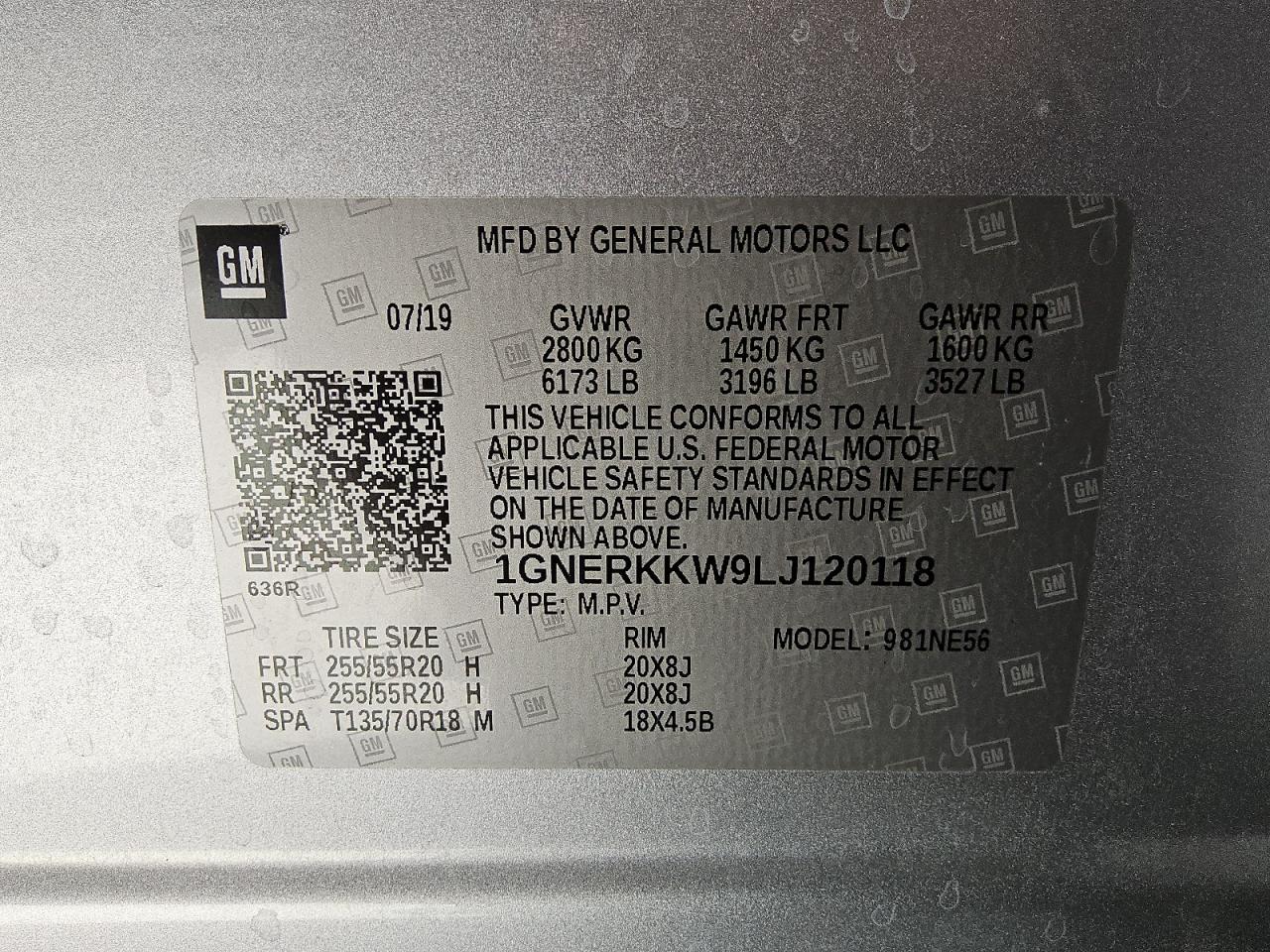 2020 Chevrolet Traverse Premier VIN: 1GNERKKW9LJ120118 Lot: 71690875