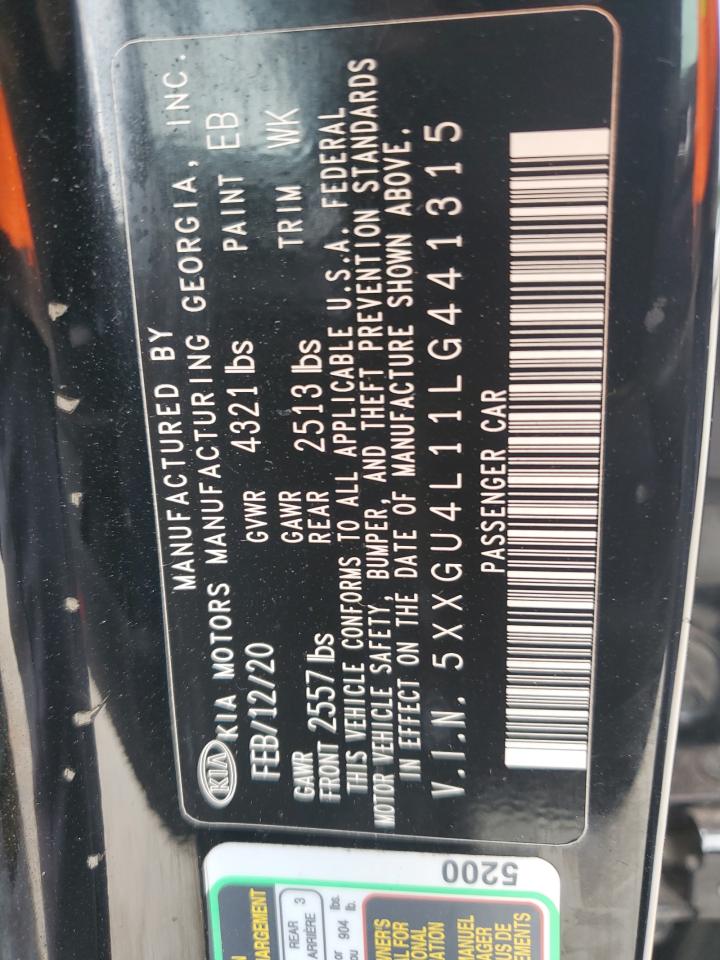 2020 Kia Optima Ex VIN: 5XXGU4L11LG441315 Lot: 71784995