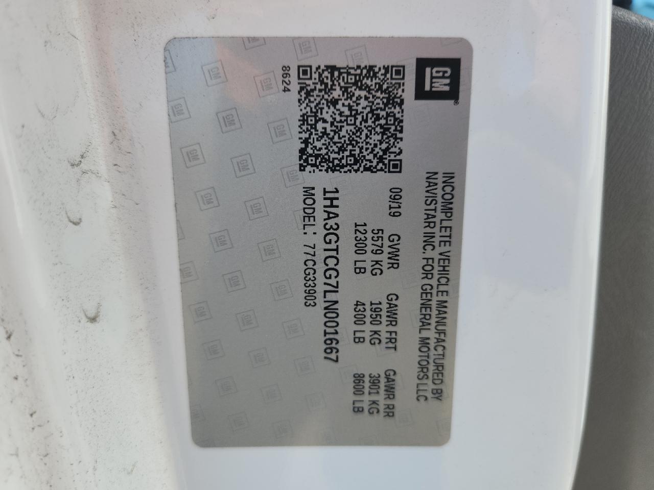 2020 Chevrolet Express G3500 VIN: 1HA3GTCG7LN001667 Lot: 71779555