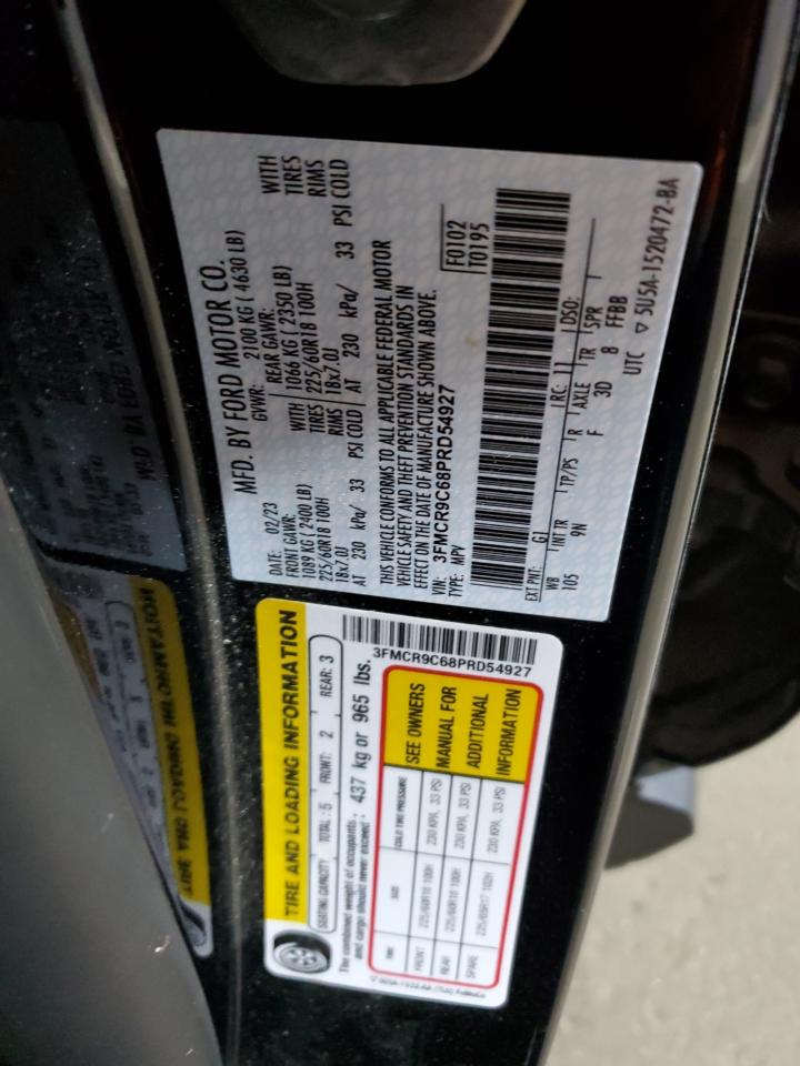 2023 Ford Bronco Sport Outer Banks VIN: 3FMCR9C68PRD54927 Lot: 71082205