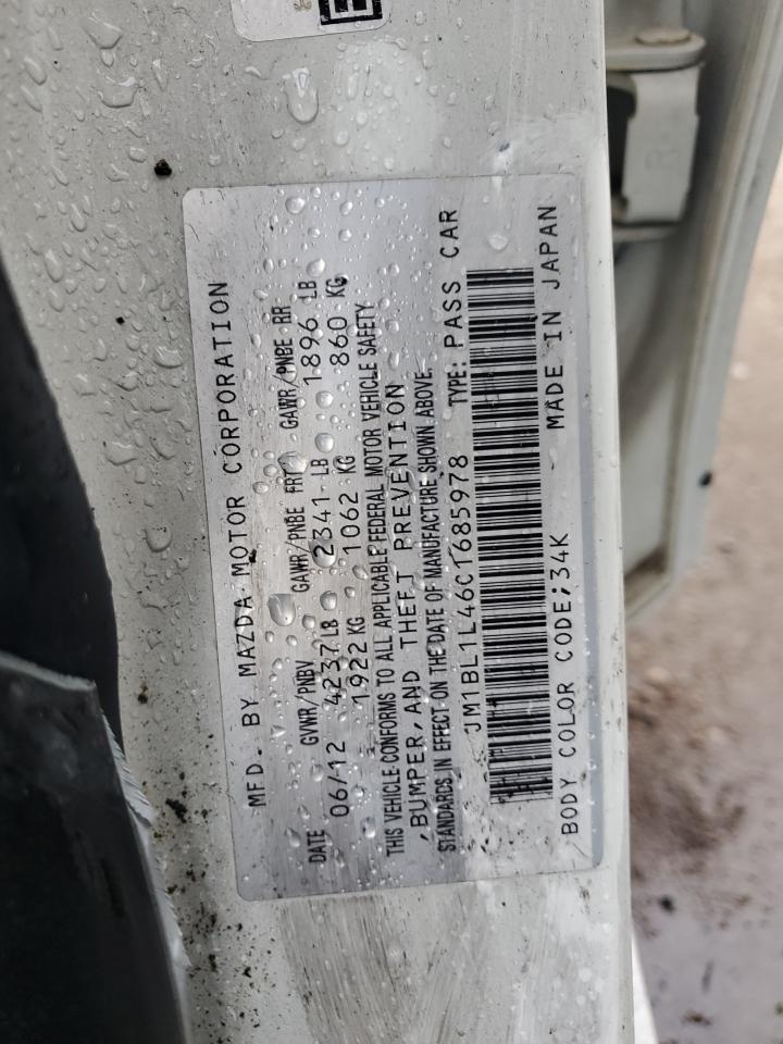 2012 Mazda Speed 3 VIN: JM1BL1L46C1685978 Lot: 82142675