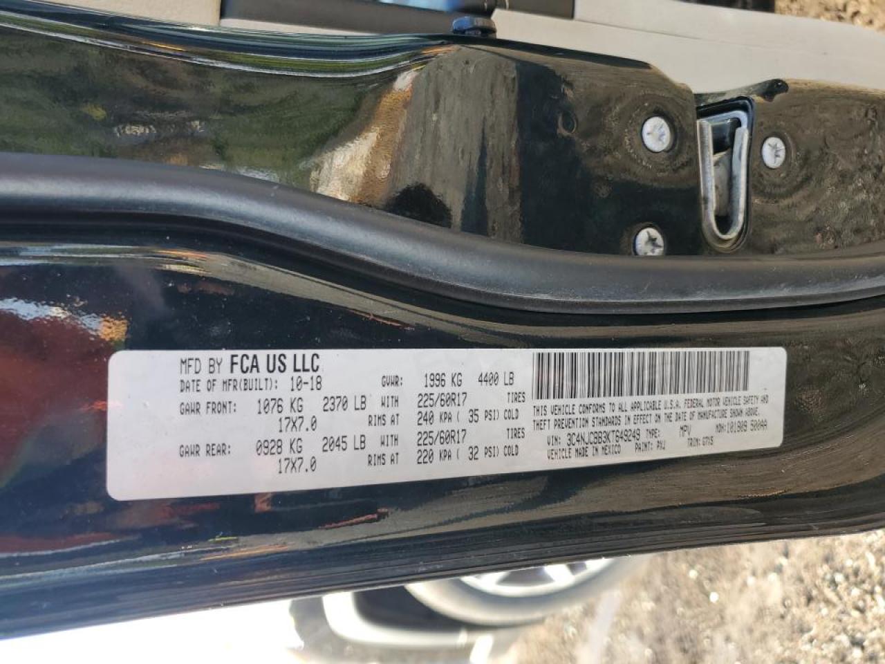 2019 Jeep Compass Latitude VIN: 3C4NJCBB3KT649249 Lot: 80352935