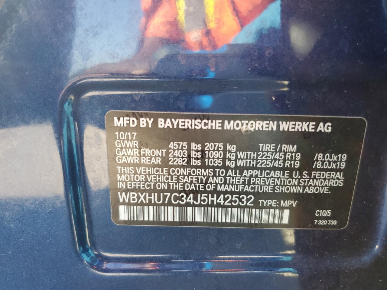 2018 BMW X1 Sdrive28I VIN: WBXHU7C34J5H42532 Lot: 80818195