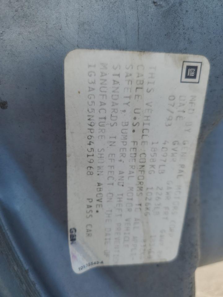 1993 Oldsmobile Cutlass Ciera S VIN: 1G3AG55N9P6451968 Lot: 80242095