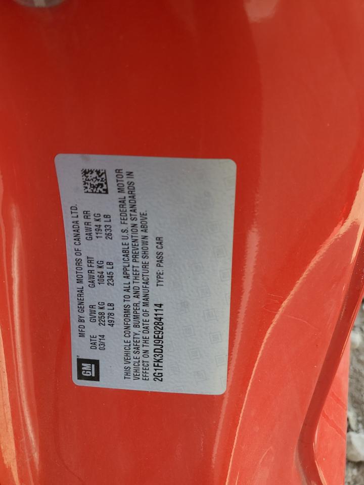 2014 Chevrolet Camaro 2Ss VIN: 2G1FK3DJ9E9284114 Lot: 80591565