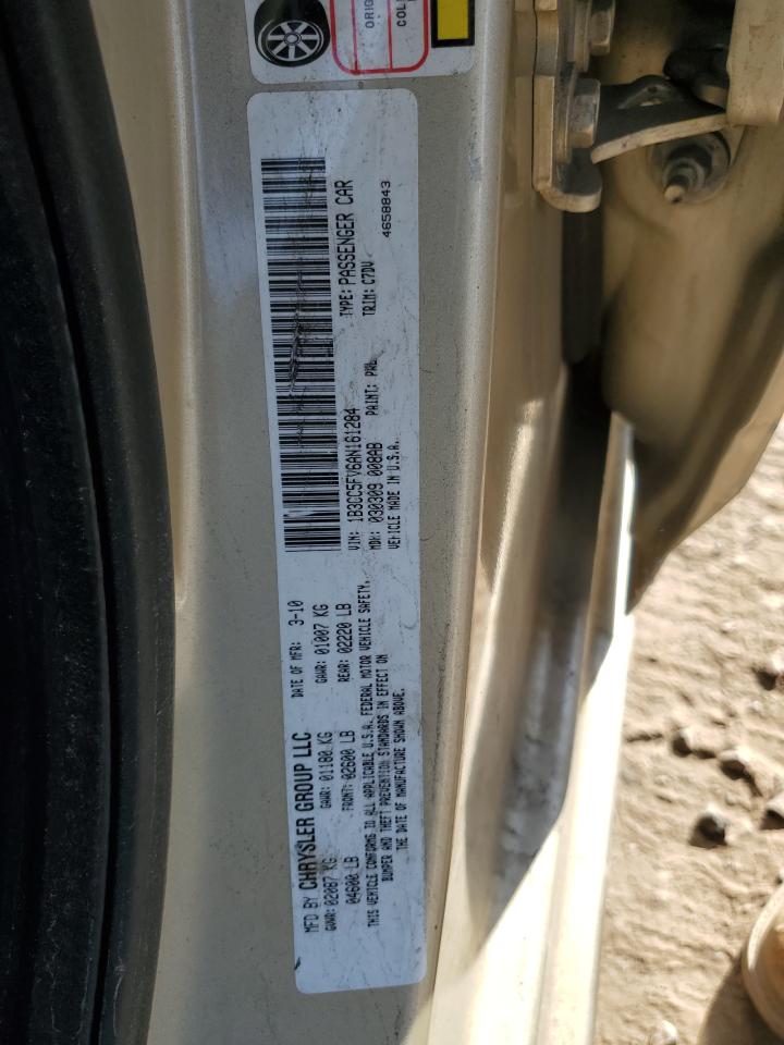 2010 Dodge Avenger R/T VIN: 1B3CC5FV6AN161284 Lot: 81845325
