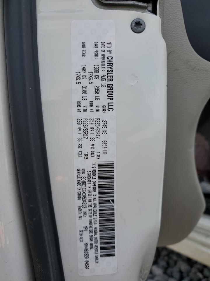 2013 Chrysler Town & Country Touring L VIN: 2C4RC1CGXDR534213 Lot: 84251255