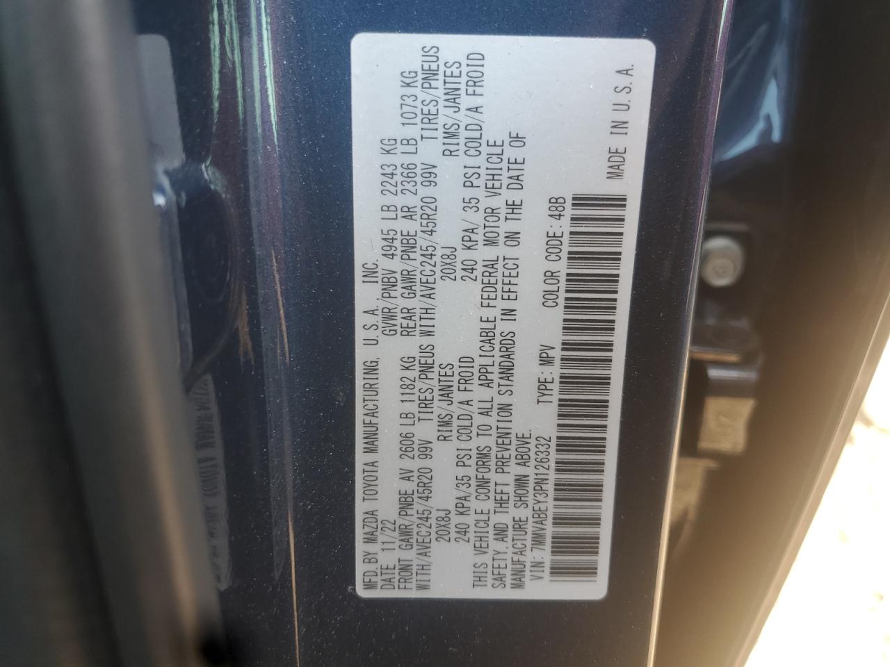 2023 Mazda Cx-50 Premium Plus VIN: 7MMVABEY3PN126332 Lot: 82112775