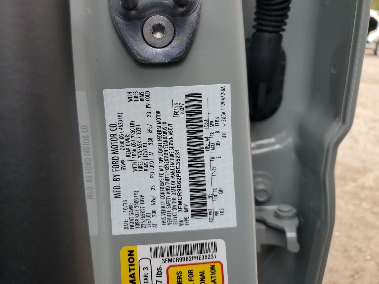 2023 Ford Bronco Sport Big Bend VIN: 3FMCR9B62PRE35231 Lot: 81792275