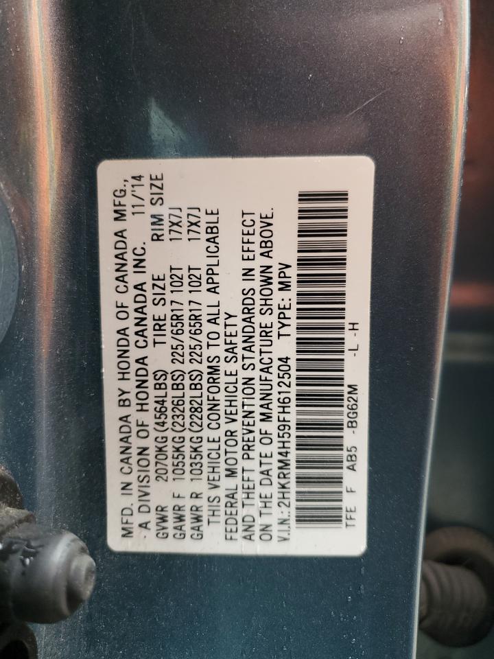 2015 Honda Cr-V Ex VIN: 2HKRM4H59FH612504 Lot: 81687515