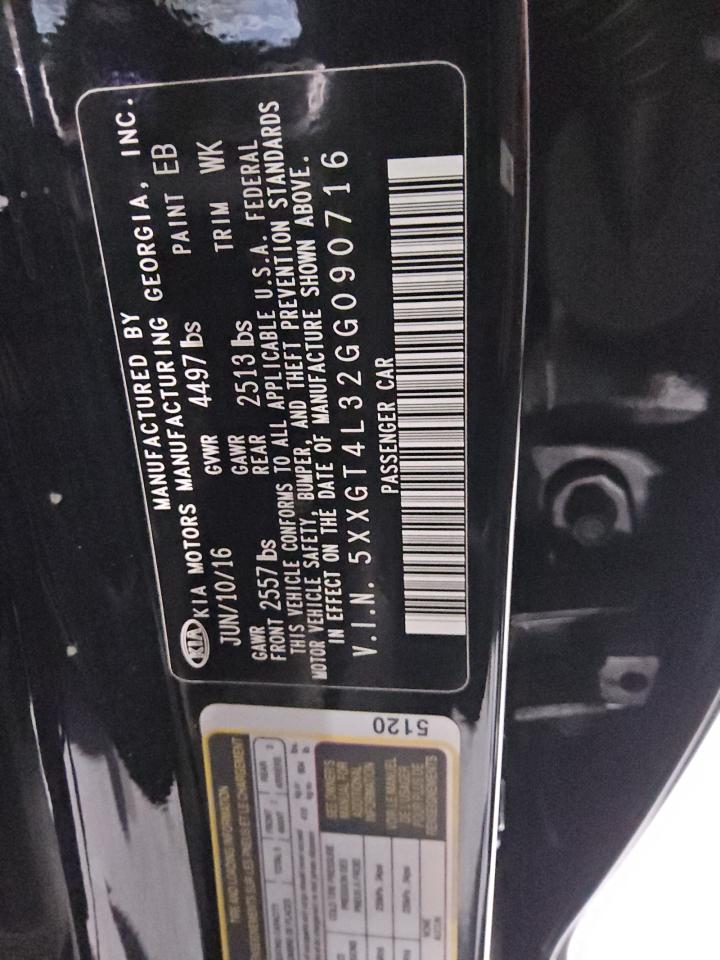 2016 Kia Optima Lx VIN: 5XXGT4L32GG090716 Lot: 70668595