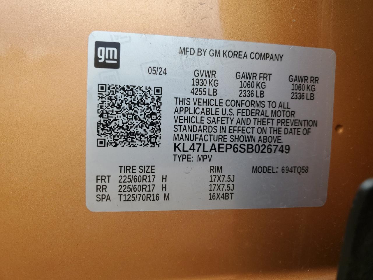 2025 Buick Envista Preferred VIN: KL47LAEP6SB026749 Lot: 80687155