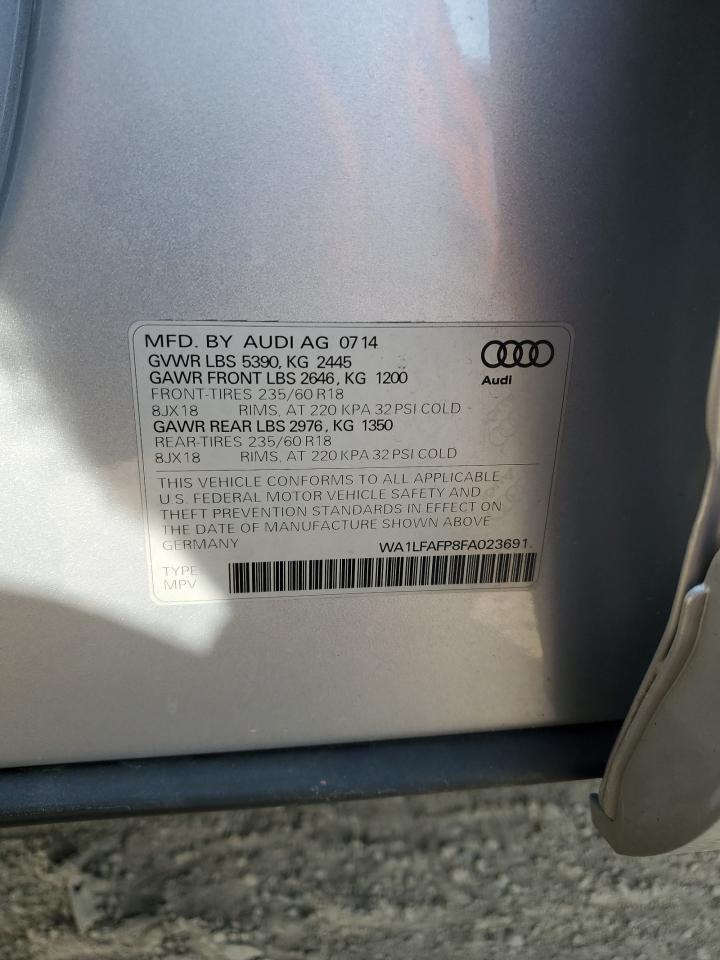 2015 Audi Q5 Premium Plus VIN: WA1LFAFP8FA023691 Lot: 71695515