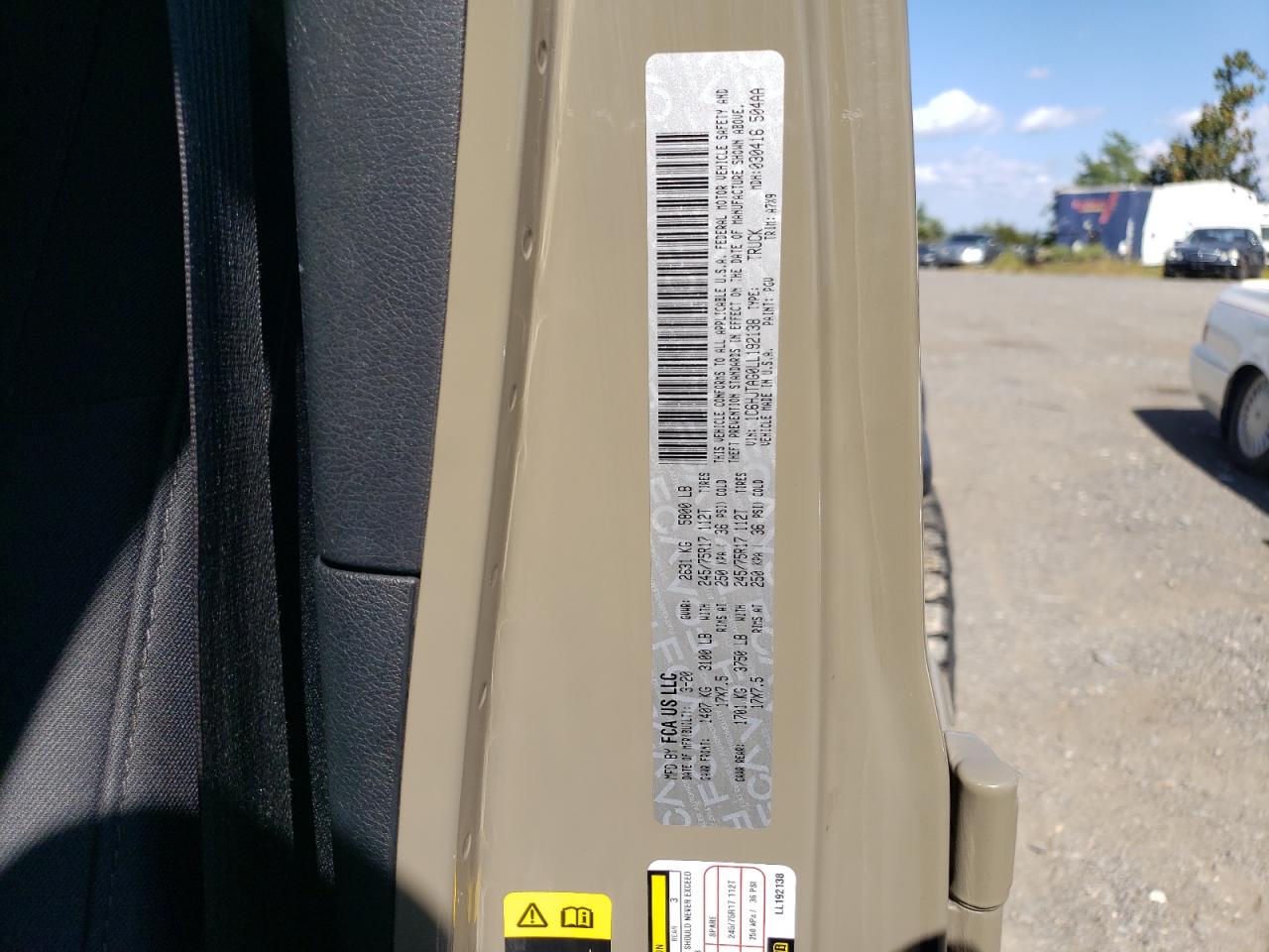 2020 Jeep Gladiator Sport VIN: 1C6HJTAG0LL192138 Lot: 81632915