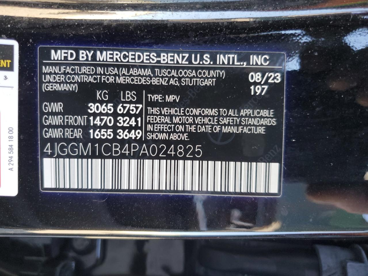 2023 Mercedes-Benz Eqe Suv 350 4Matic VIN: 4JGGM1CB4PA024825 Lot: 70747165