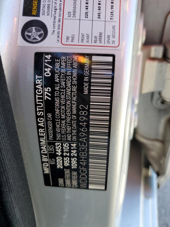 2014 Mercedes-Benz C 250 VIN: WDDGF4HB3EA964982 Lot: 82121065