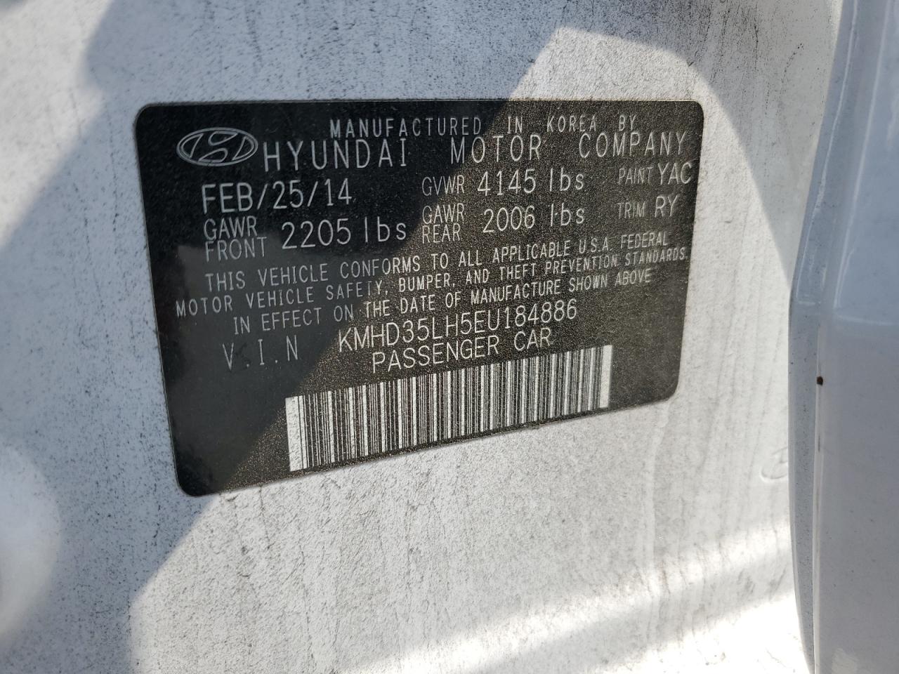 2014 Hyundai Elantra Gt VIN: KMHD35LH5EU185B86 Lot: 80370555