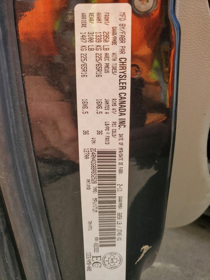 2011 Dodge Grand Caravan Express VIN: 2D4RN4DG8BR652528 Lot: 80477645