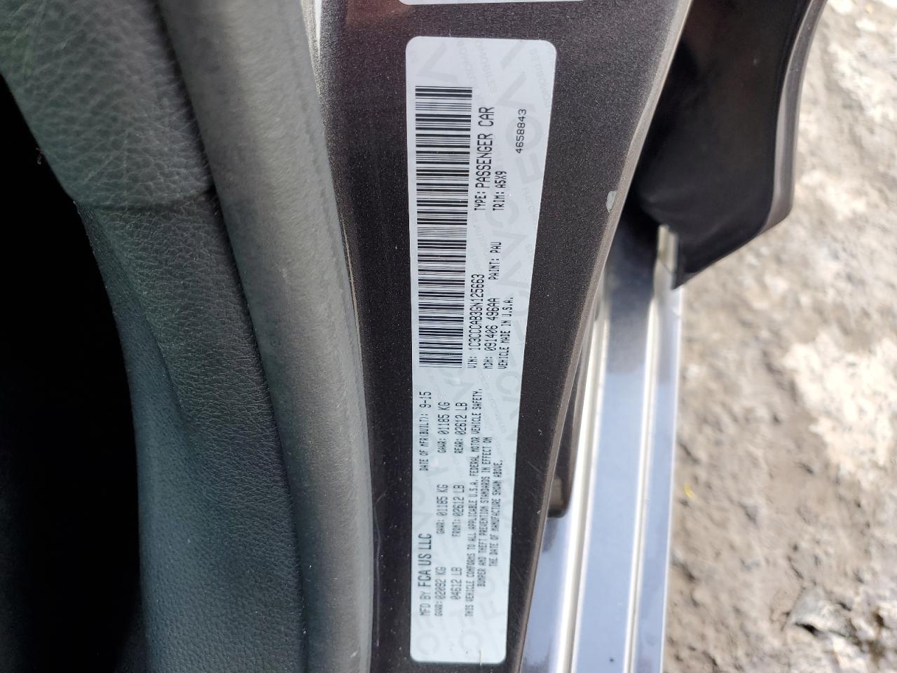 2016 Chrysler 200 Limited VIN: 1C3CCCAB3GN125663 Lot: 83869785