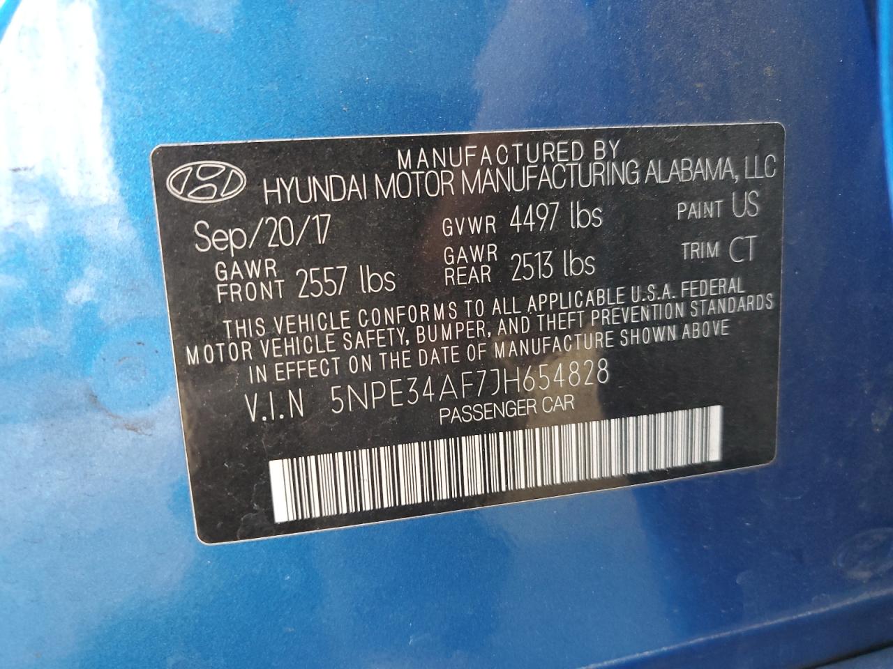 2018 Hyundai Sonata Sport VIN: 5NPE34AF7JH654828 Lot: 71512575