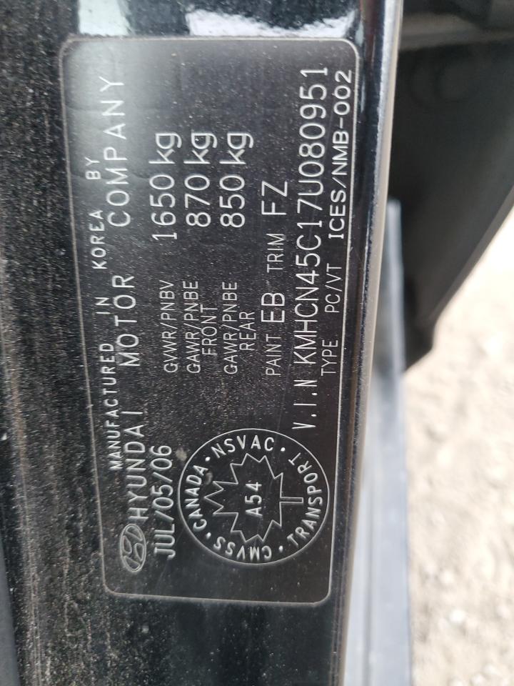 2007 Hyundai Accent Gls VIN: KMHCN45C17U080951 Lot: 82048665