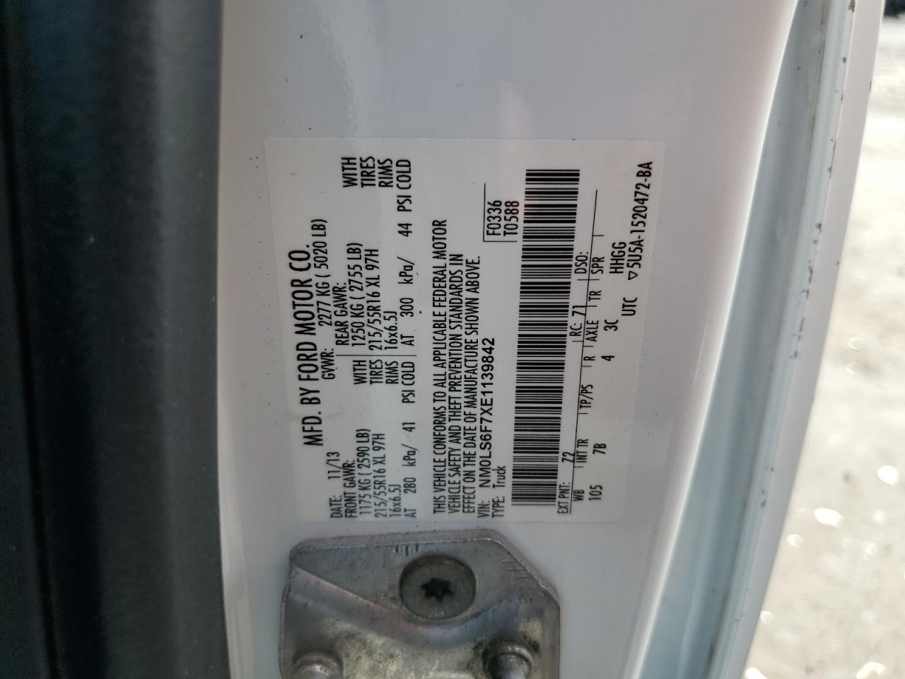 2014 Ford Transit Connect Xlt VIN: NM0LS6F7XE1139842 Lot: 84256895