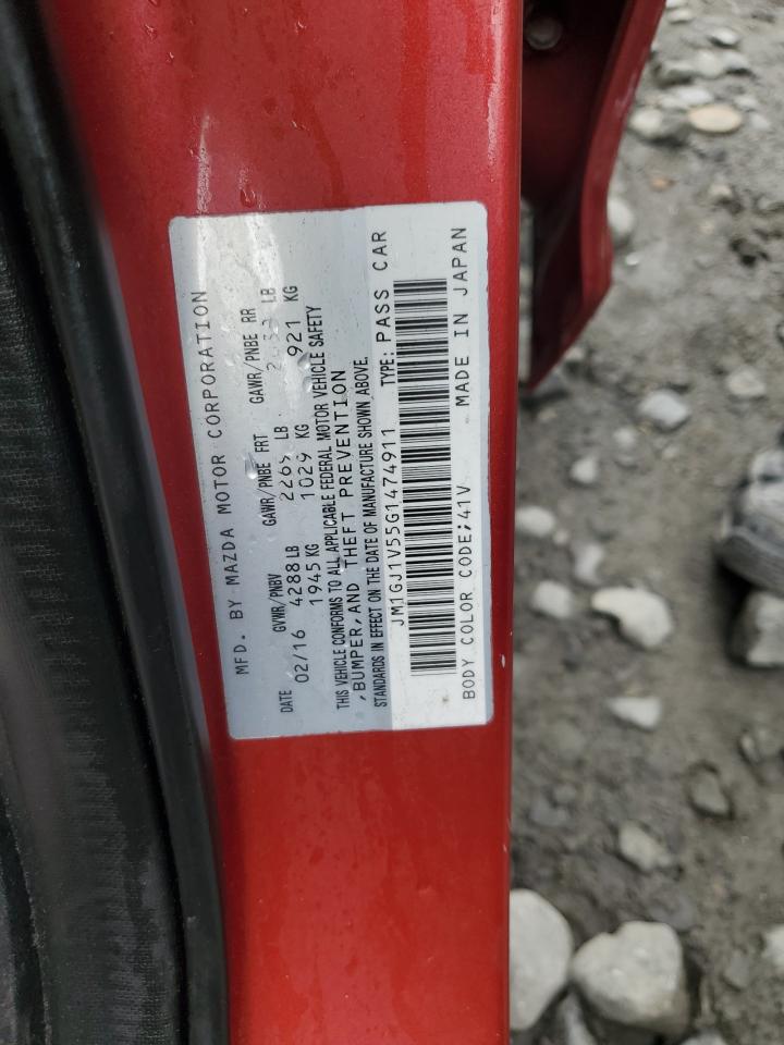 2016 Mazda 6 Touring VIN: JM1GJ1V55G1474911 Lot: 71392485