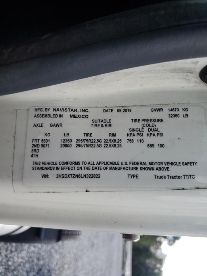 2020 International Rh613 Semi Truck VIN: 3HSDXTZN6LN322822 Lot: 71798225