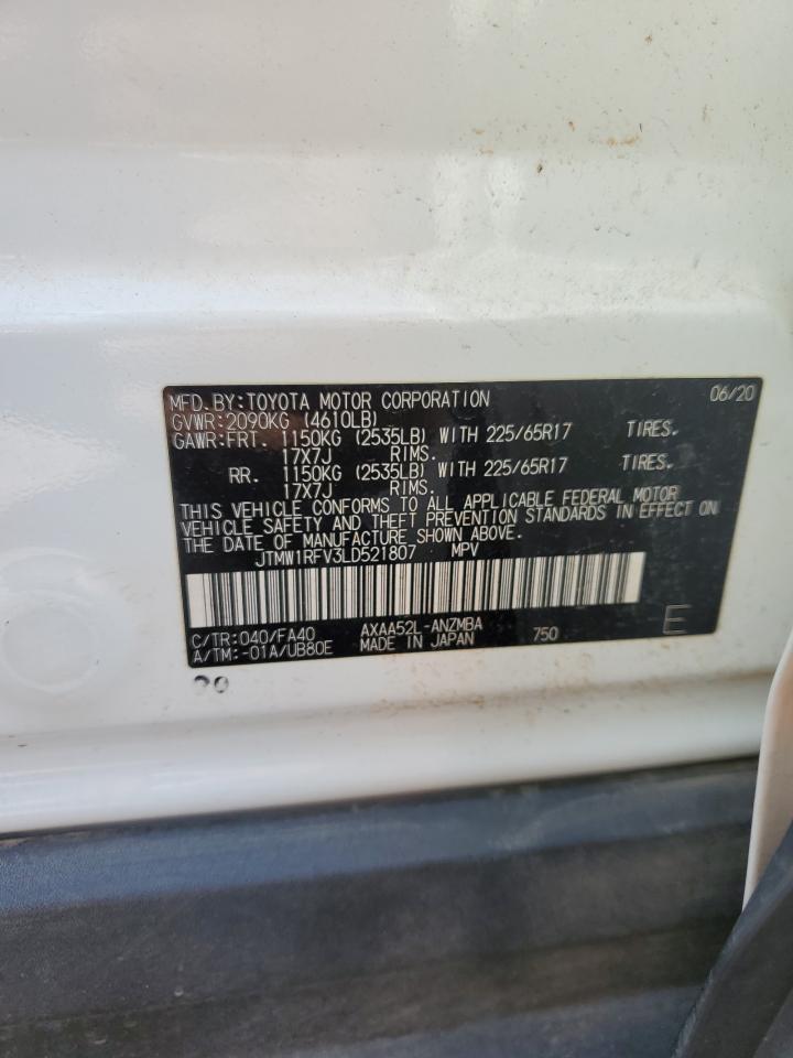 2020 Toyota Rav4 Xle VIN: JTMW1RFV3LD521807 Lot: 71913595