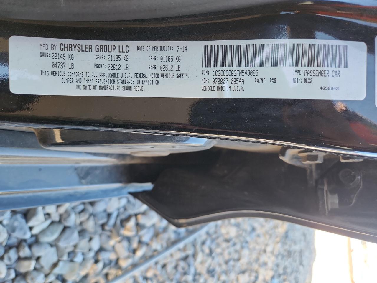 2015 Chrysler 200 C VIN: 1C3CCCCG3FN549089 Lot: 81071295