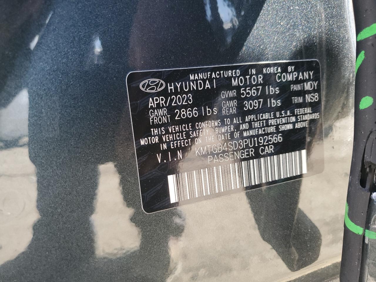 2023 Genesis G80 Base VIN: KMTGB4SD3PU192566 Lot: 71763485
