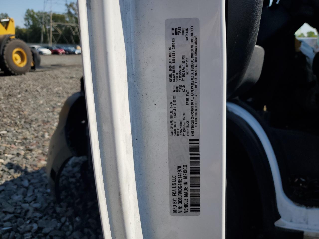 2024 Ram Promaster 2500 2500 VIN: 3C6LRVDG4RE141978 Lot: 71002635