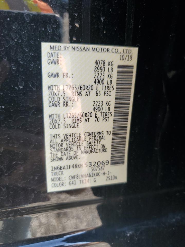 2019 Nissan Titan Xd Sl VIN: 1N6BA1F48KN532069 Lot: 84412835